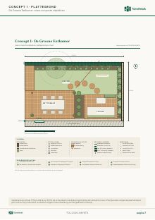Miniatuur van pagina 7: Concept 1 De Groene Eetkamer, plattegrond op schaal