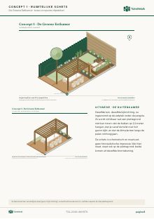 Miniatuur van pagina 8: Concept 1 De Groene Eetkamer, ruimtelijke schets