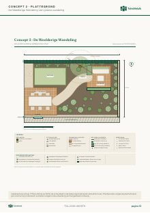 Miniatuur van pagina 13: Concept 2 De Weelderige Wandeling, plattegrond op schaal