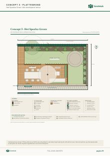 Miniatuur van pagina 19: Concept 3 Het Speelse Groen, plattegrond op schaal