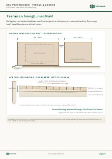 Pagina 5 uit het voorbeeldplan: bouwtekening terras en lounge
