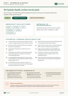 Pagina 12 uit het voorbeeldplan: fase 7, afwerking en nazorg